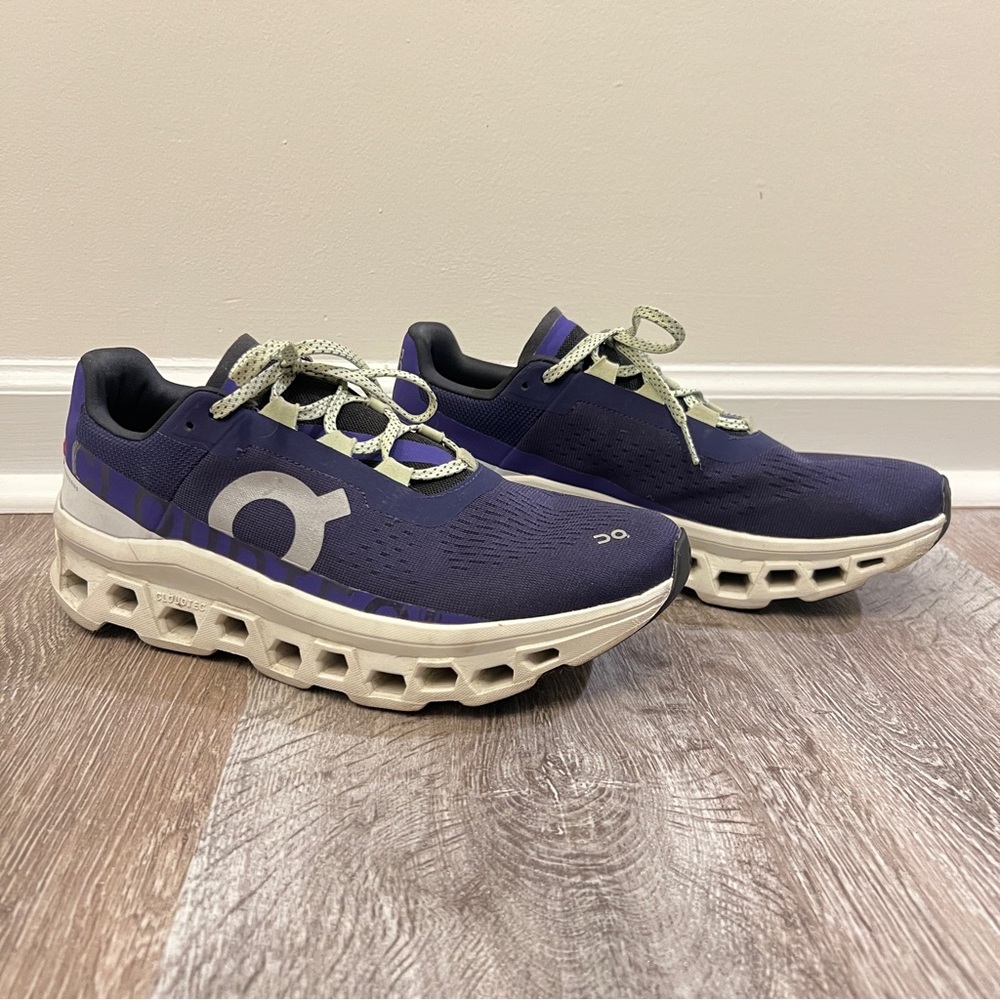 On Cloudmonster Men’s Running Shoes Size 10 US Acai / Aloe